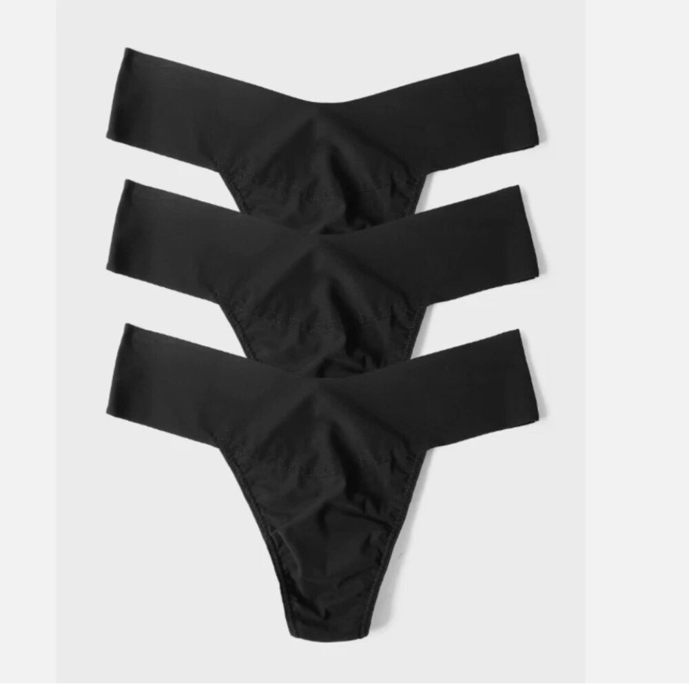 NEW Hanky Panky Breathe Assorted 3-Pack V-Cut Thongs Size Large